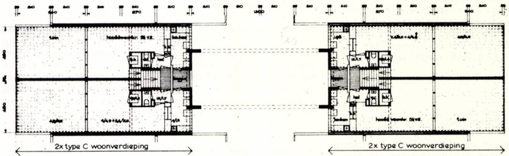 Plattegrond Kasbahplan in Hengelo door Piet blom