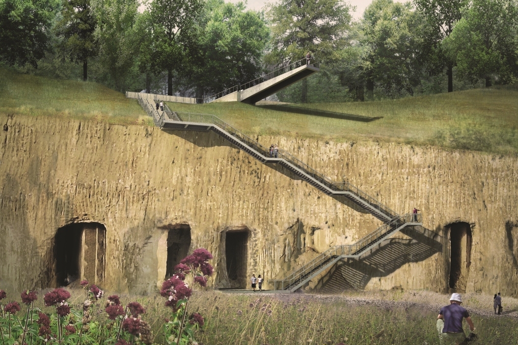 Trappartij met uitzichtplatform ENCI groeve  (ingediend door Castermans Engineers)