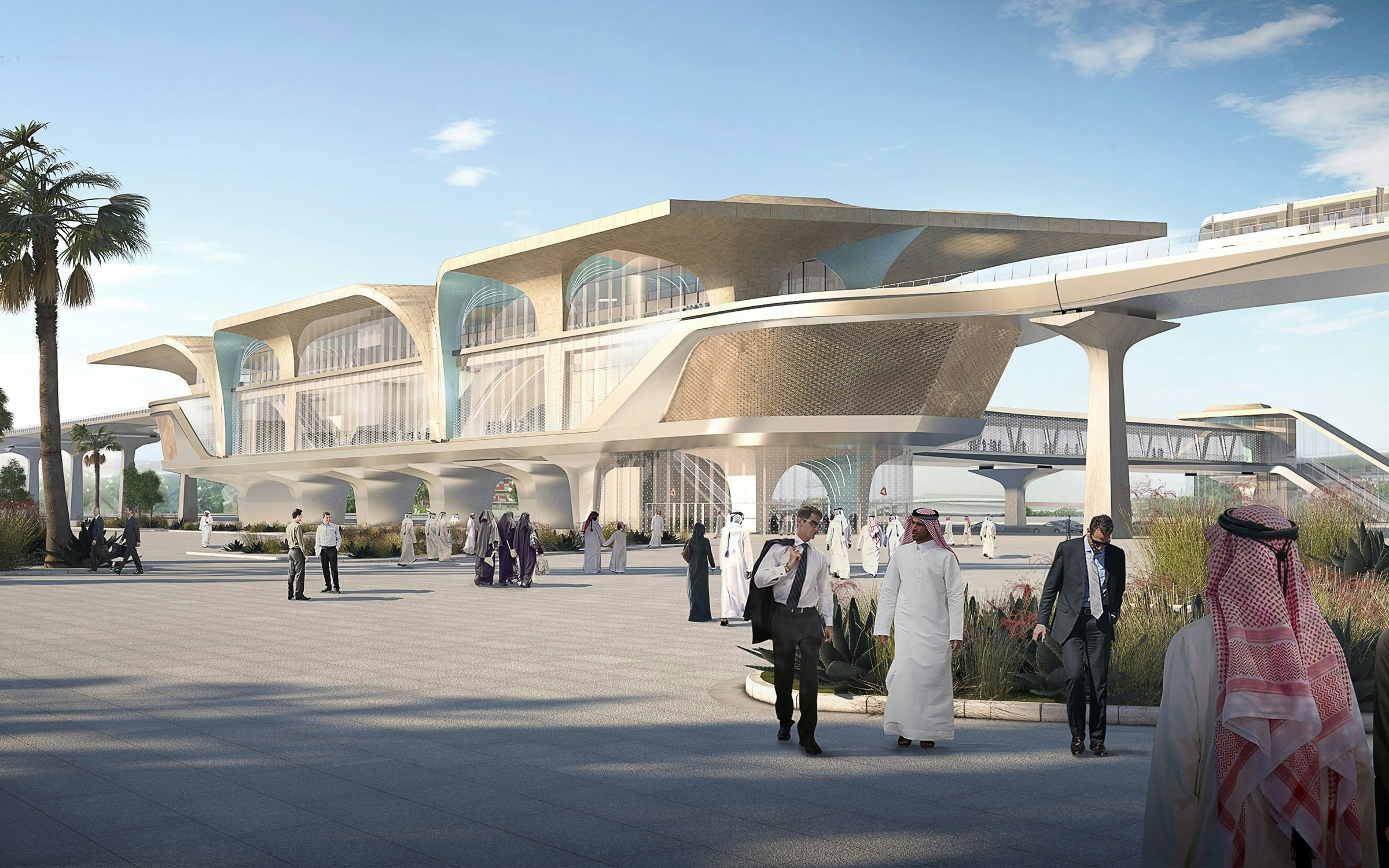 Metrostations Qatar Rail van UNStudio