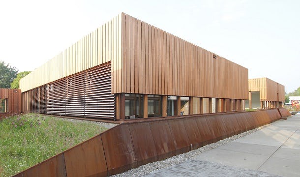 Houten paviljoens als kantooruitbreiding De Nijs - LEVS architecten