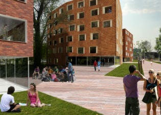 Mecanoo ontwerpt studentenwoningen in Leeuwarden
