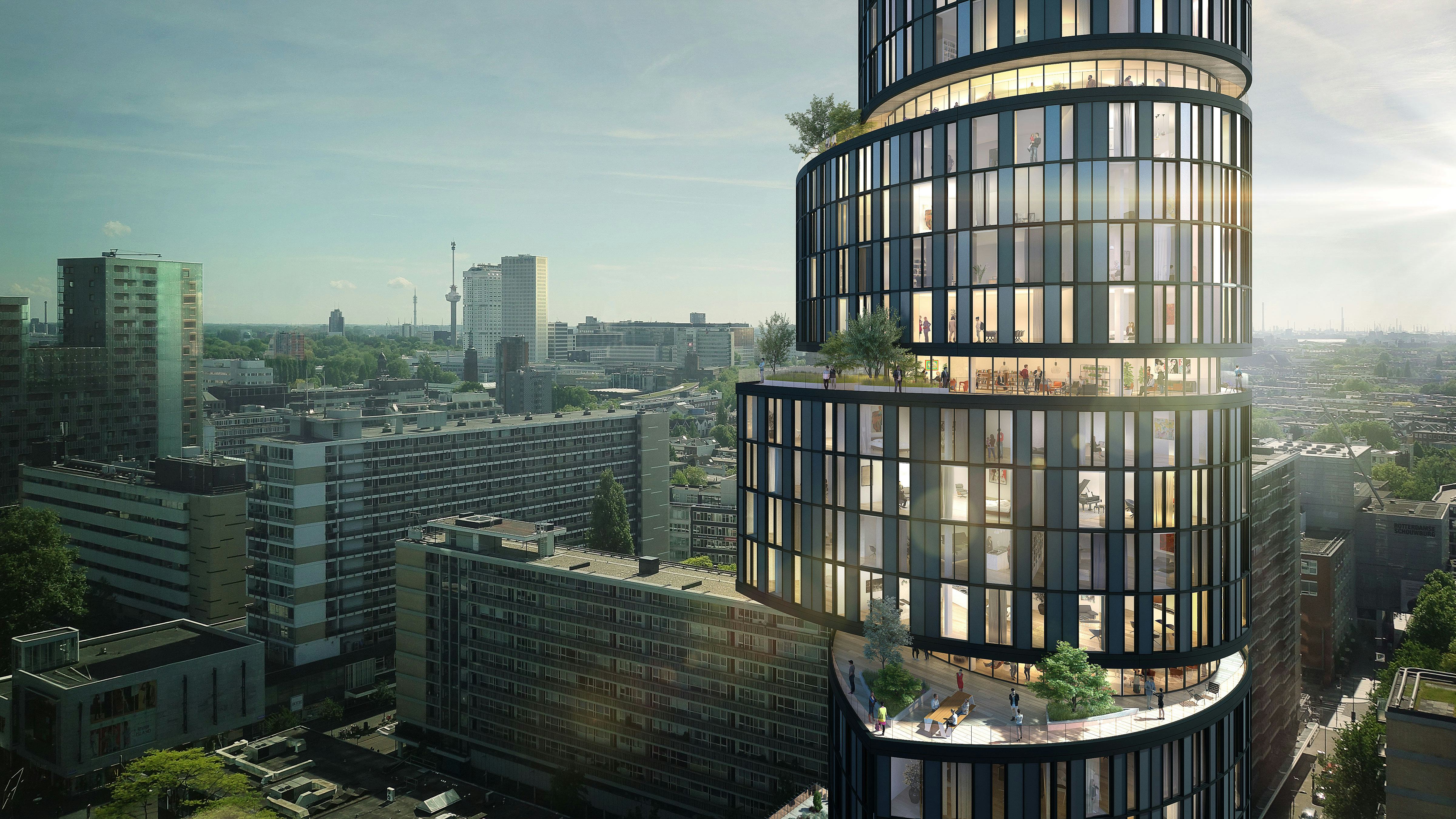Het woningbouwproject 360˚ in Rotterdam door Kraaijvanger Architects