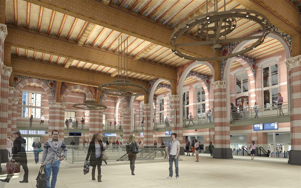 Impressie: Benthem Crouwel Architects / Merk X naar ontwerp van Benthem Crouwel Architects / Merk X, VOF stationseiland en TAK architecten