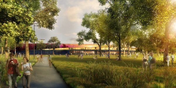 Render Sportcampus Zuiderpark
