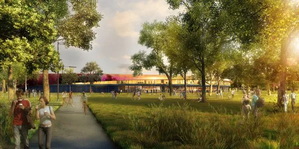 Render Sportcampus Zuiderpark