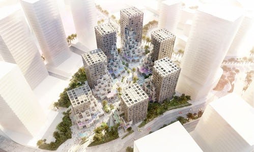 Pixel zal bestaan uit zeven mid-rise torens, met op de lagere verdiepingen voorzieningen voor winkels, kantoor, co-working en community ruimtes