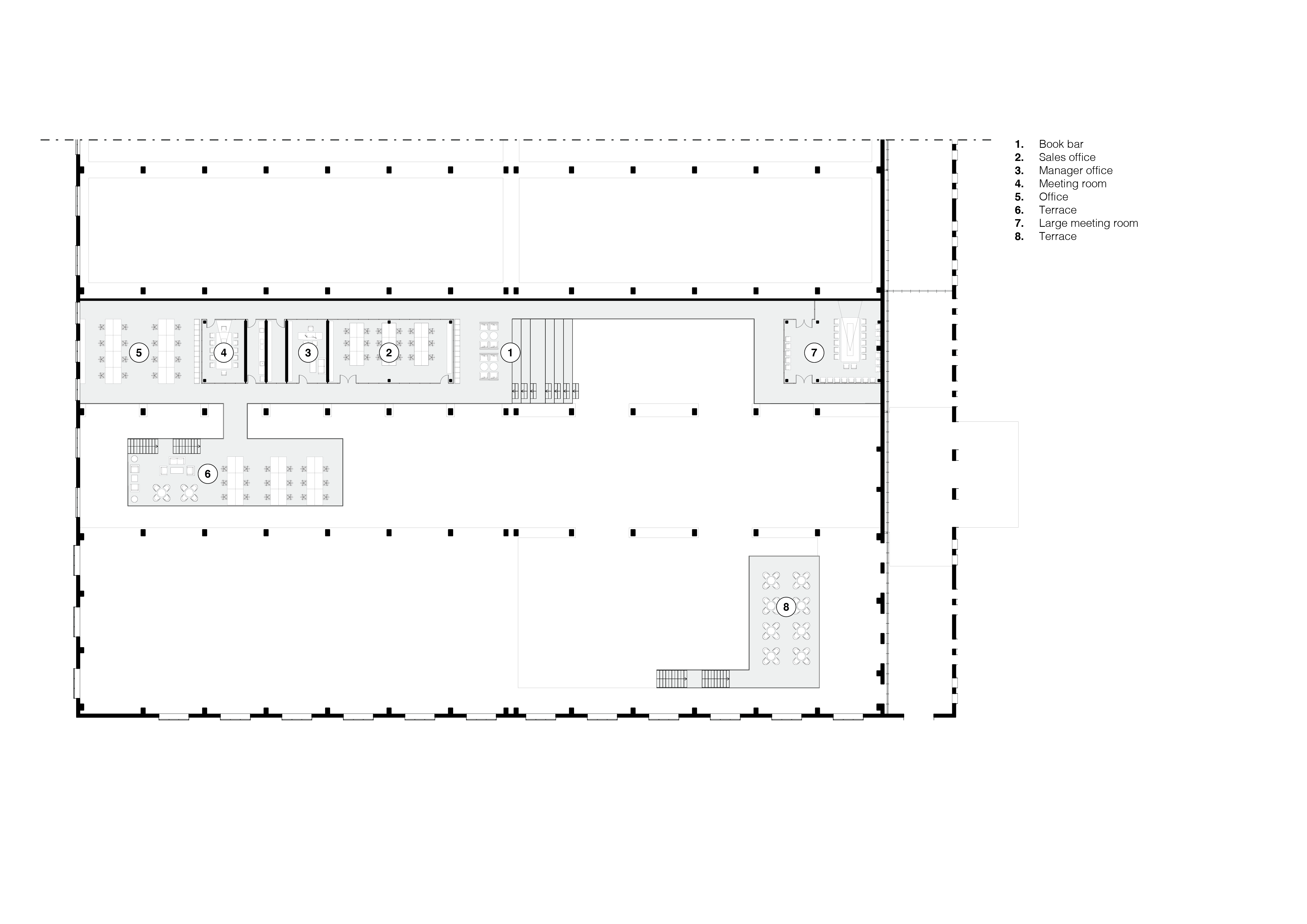 Plattegrond eerste verdieping - Re-veil, Changzhi - Superimpose