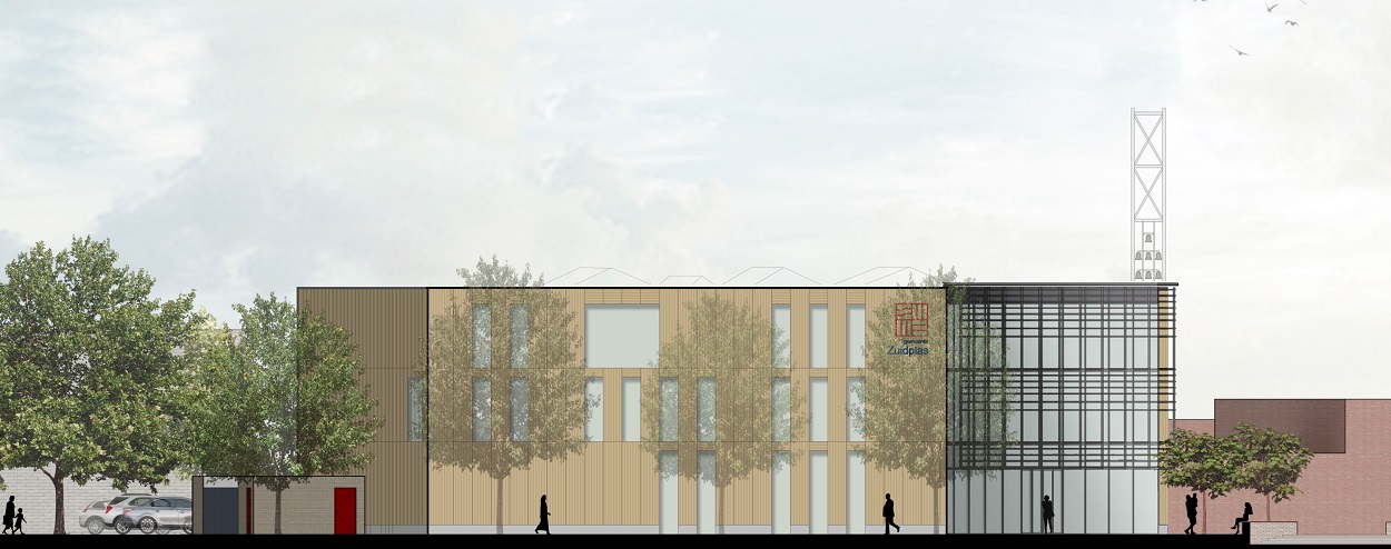 Zuidgevel gemeentehuis Zuidplas. Beeld Kraaijvanger Architects