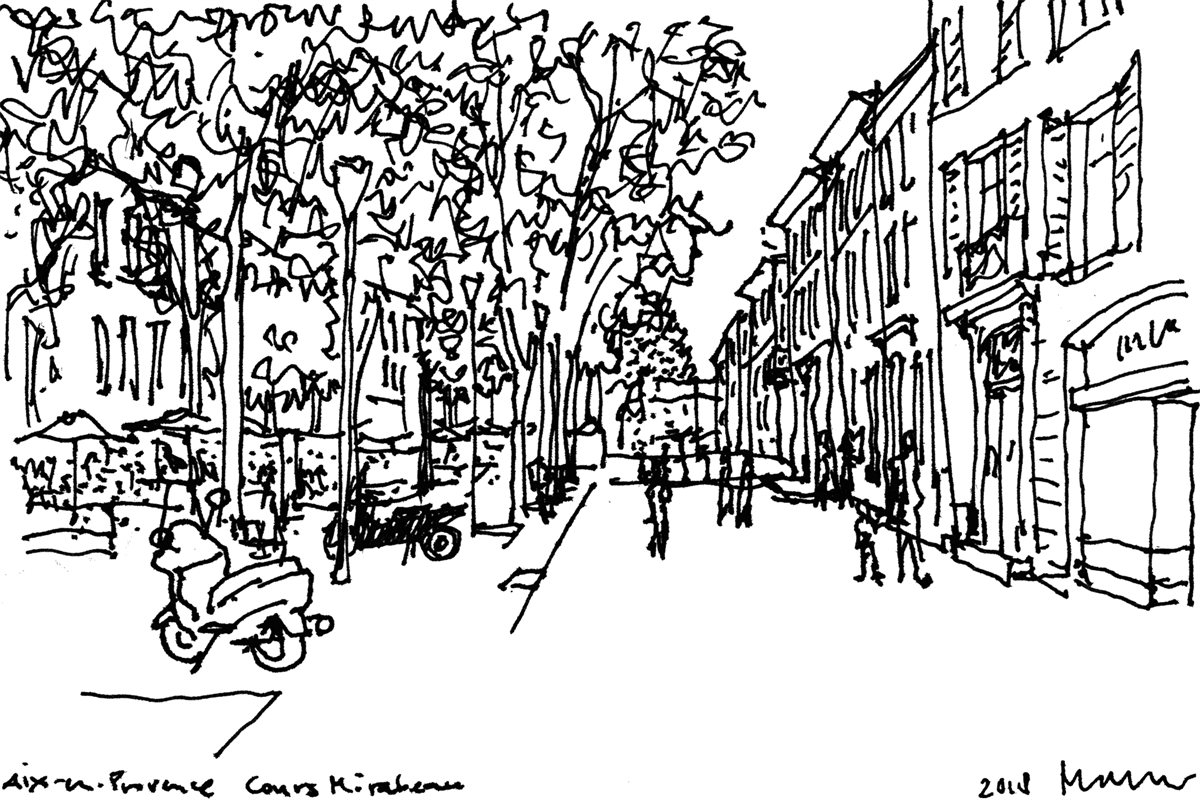 Cours Mirabeau in Aix-en-Provence, beeld Matthijs de Boer