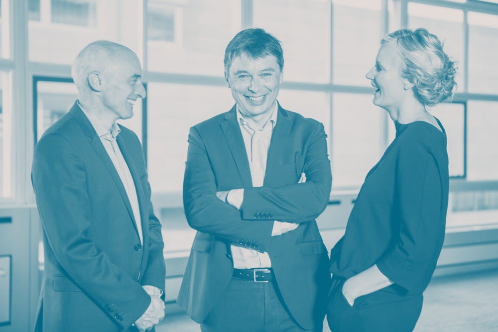 Roelof Gortemaker, Maurits Algra en Femke Feenstra (van links naar rechts)