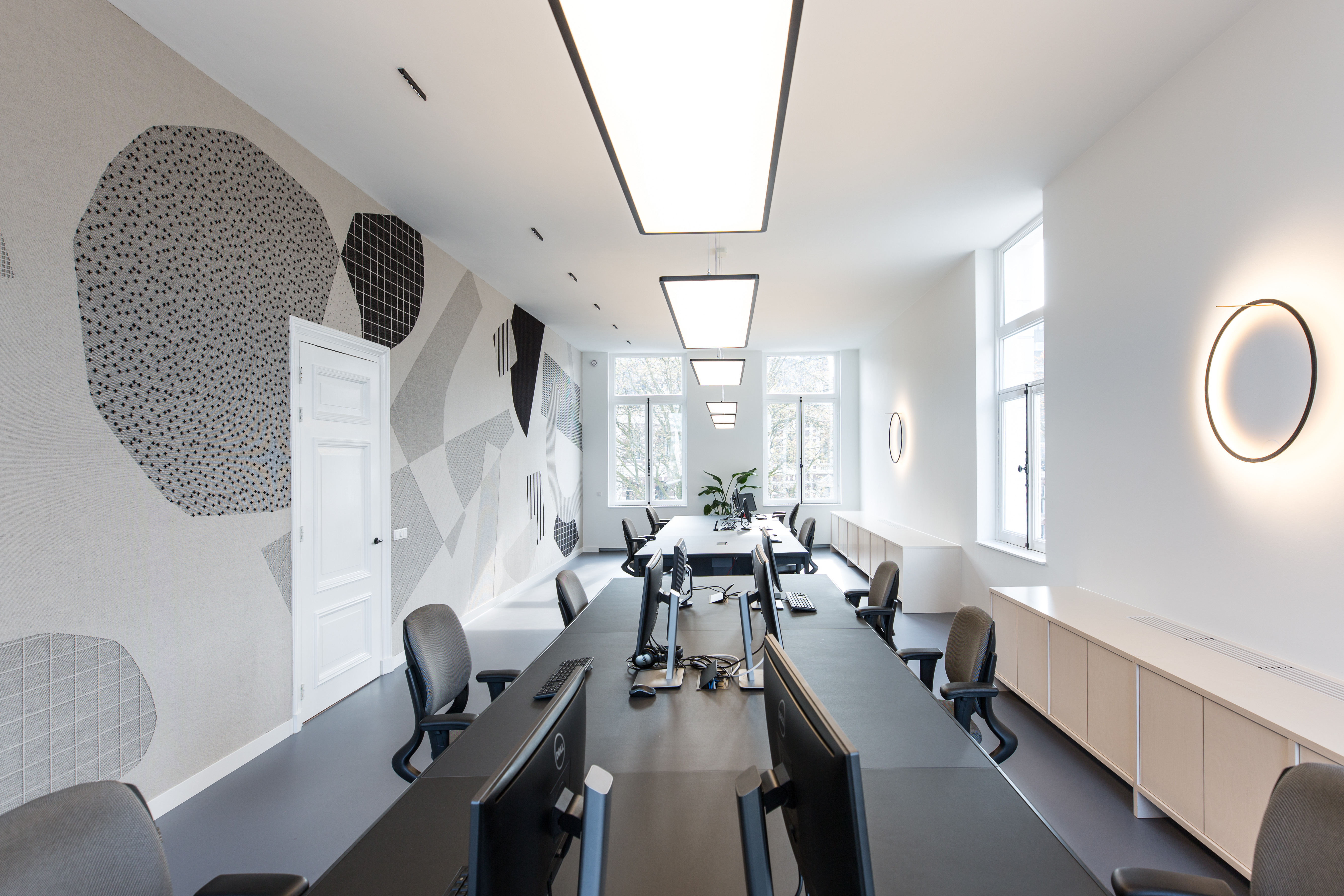 Office space with custom wall carpet | photography Studio Moost