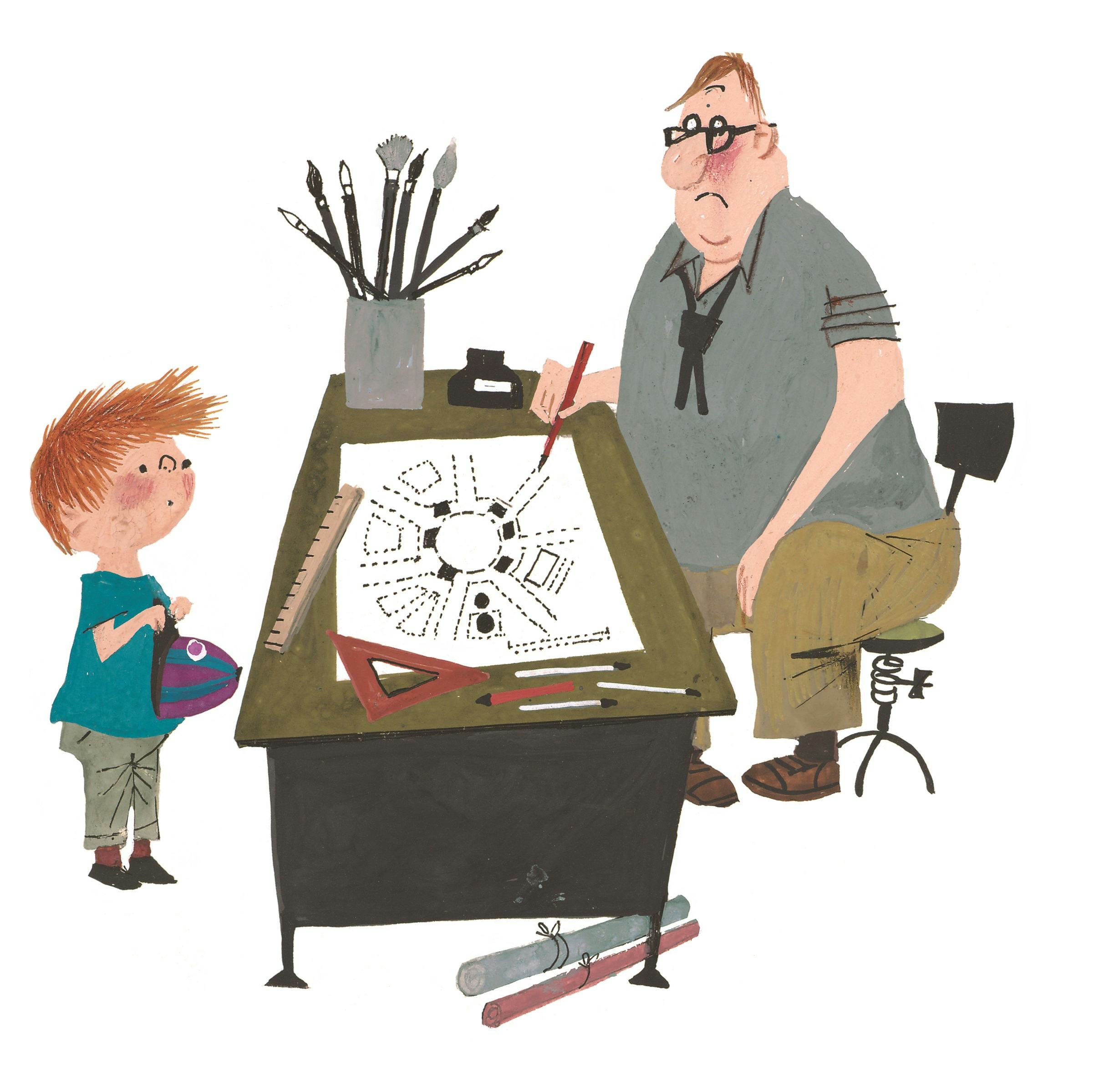 De parkmeester in Pluk van de Petteflet Beeld ©Fiep Amsterdam bv; Fiep Westendorp Illustrations