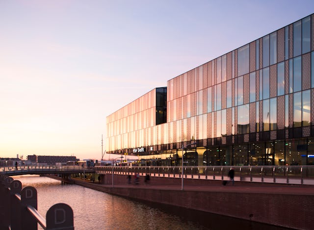 Station en gemeentehuis Delft. Beeld Mecanoo Architecten