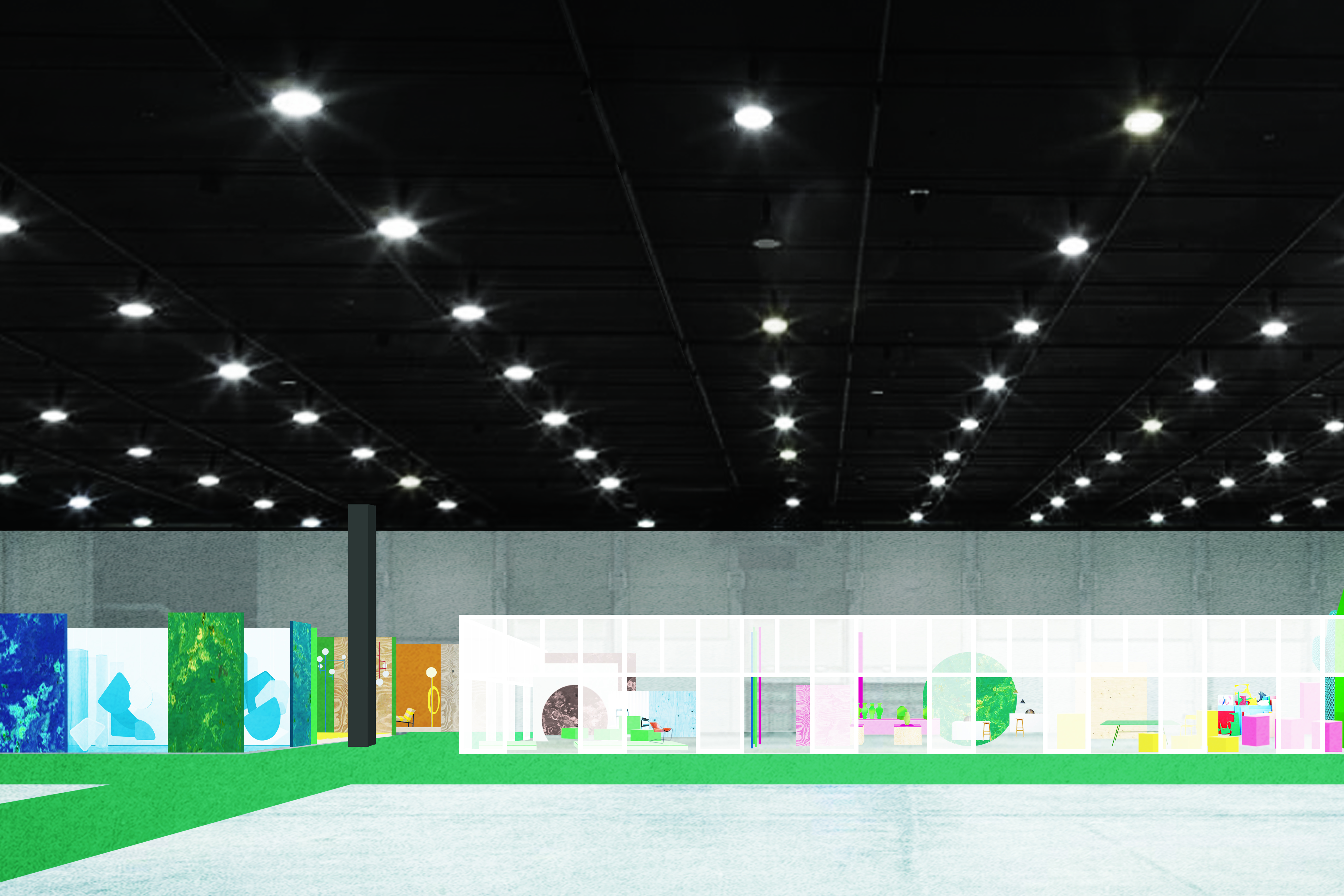 Scenografie Biennale Interieur 2018 in Kortrijk, beeld Studio Verter / Claudio Saccucci & Roxane Van Hoof