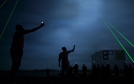 Artist impression Space Waste Lab real-time tracking performance - Credit: Studio Roosegaarde