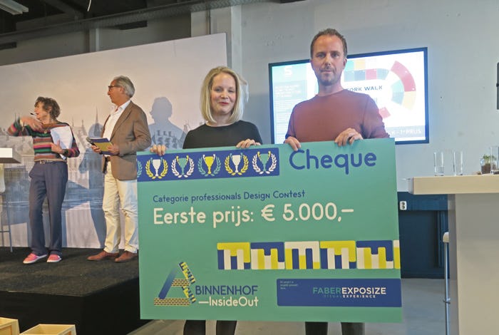 Edwin Scheepens en Janneke Verhagen van Studio Zuid winnaars categorie professionals Binnenhof InsideOut