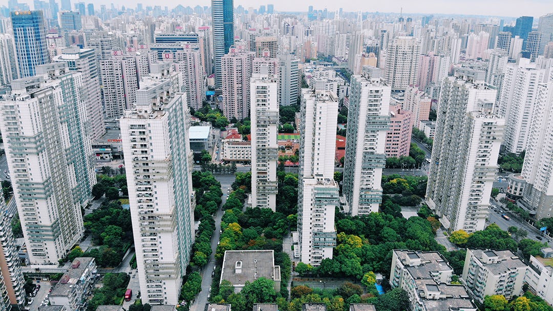 Compound downtown Shanghai, beeld Joost van den hoek