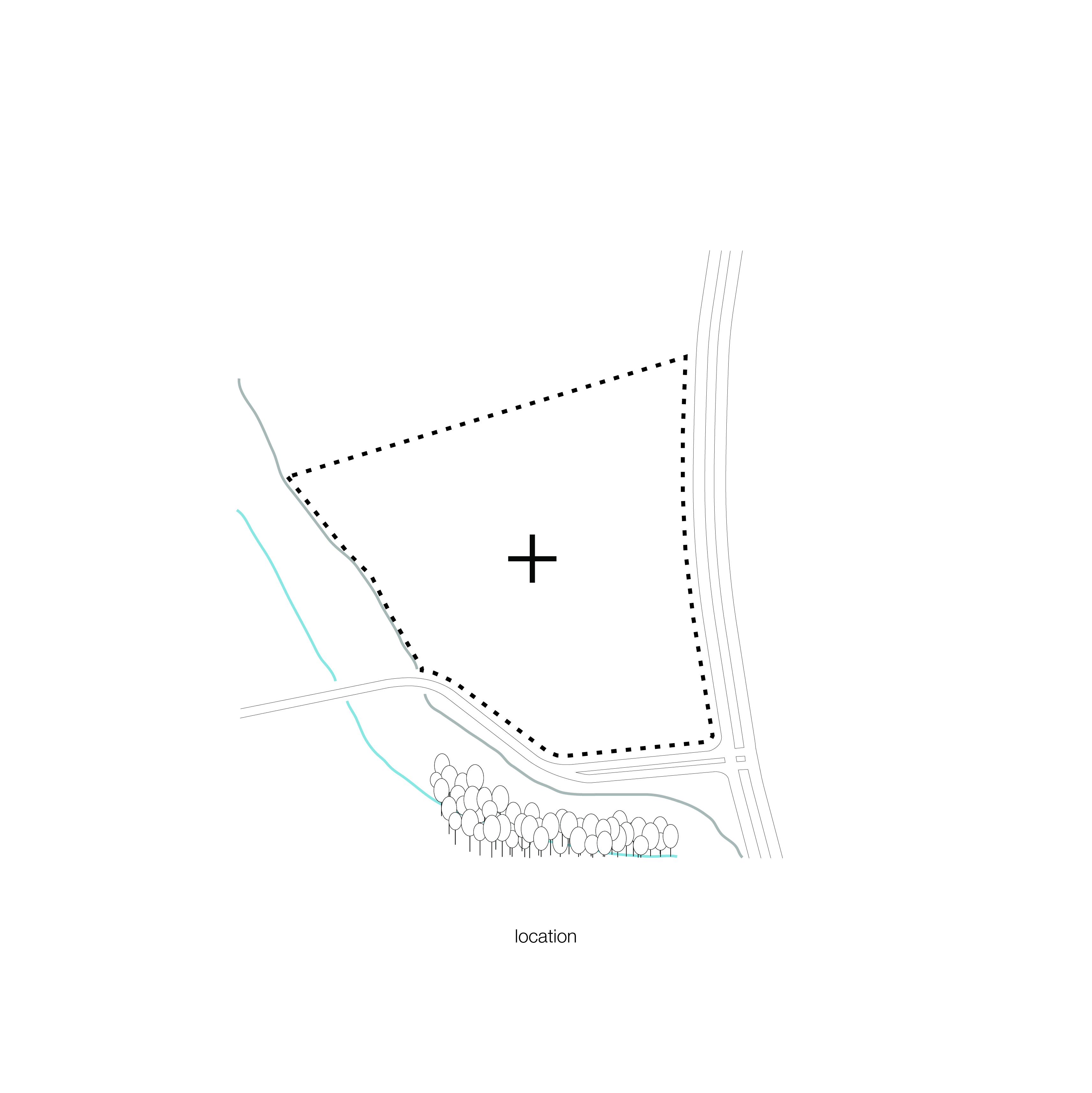 schema locatie. Crematorium Siesegem -KAAN Architecten. 