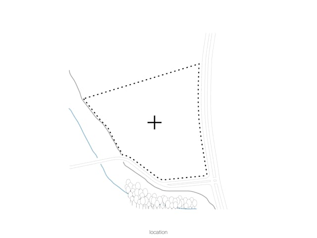 schema locatie. Crematorium Siesegem -KAAN Architecten.
