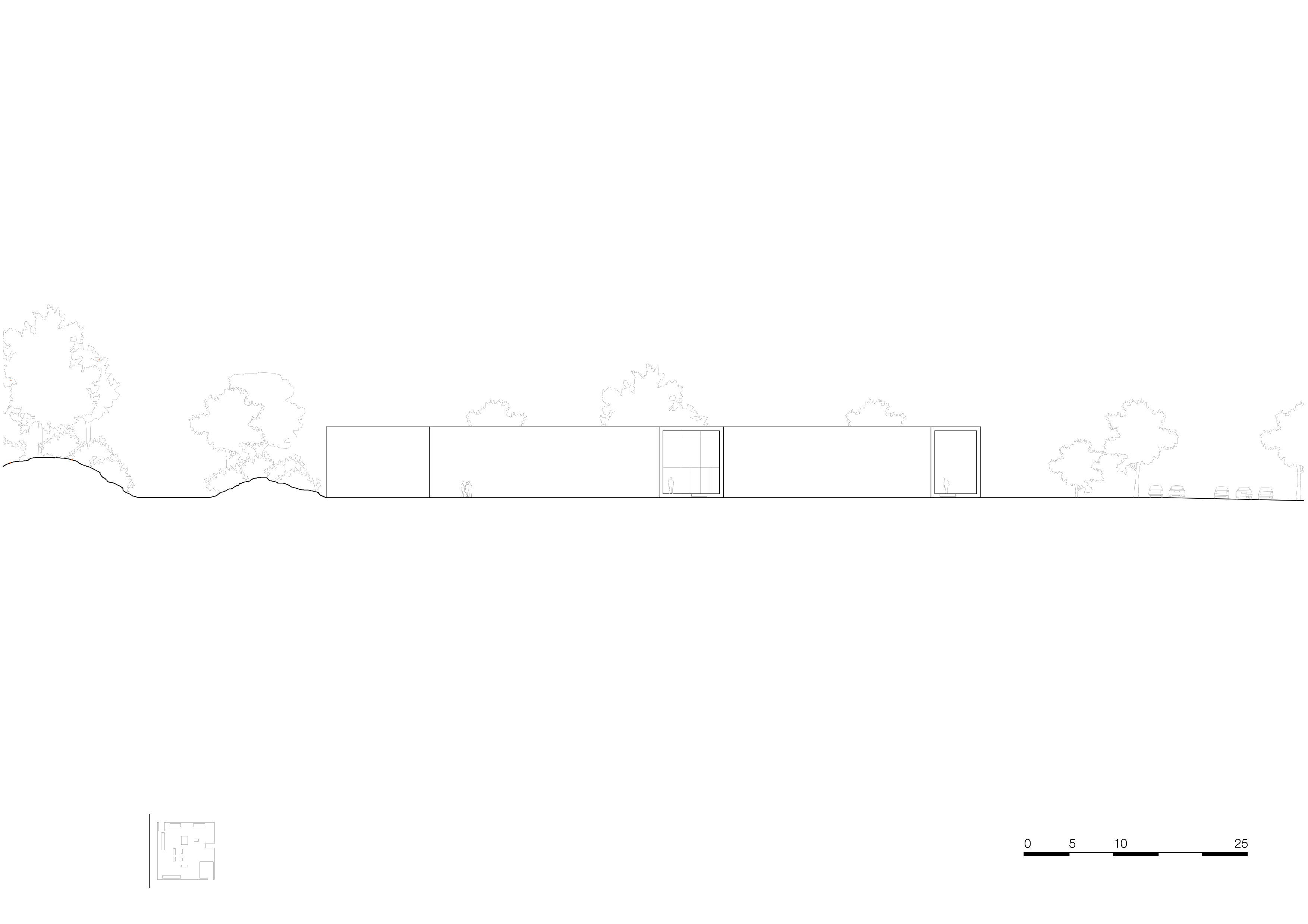 facade north 1_500. Crematorium Siesegem -KAAN Architecten. beeld Simone Bossi