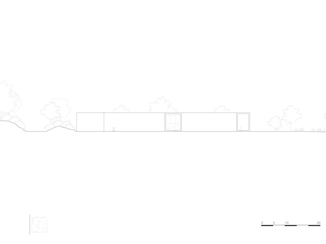 facade north 1_500. Crematorium Siesegem -KAAN Architecten. beeld Simone Bossi