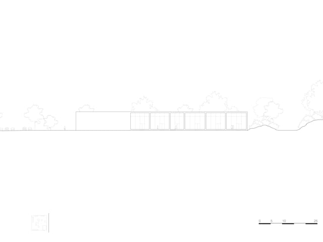 facade south 1_500. Crematorium Siesegem -KAAN Architecten. beeld Simone Bossi
