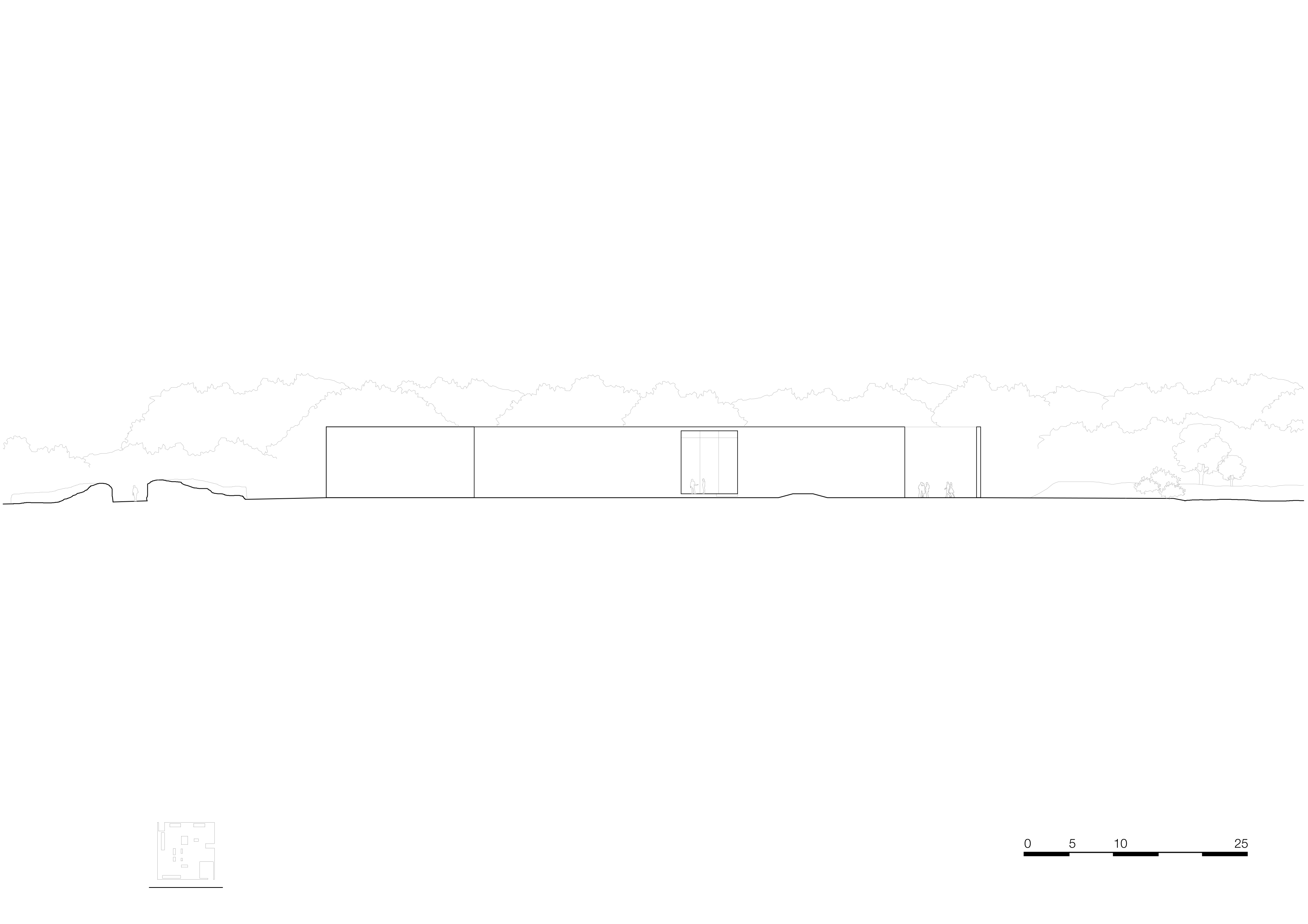 facade west 1_500. Crematorium Siesegem -KAAN Architecten. 