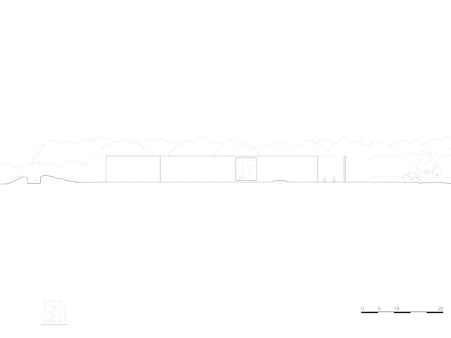 facade west 1_500. Crematorium Siesegem -KAAN Architecten.