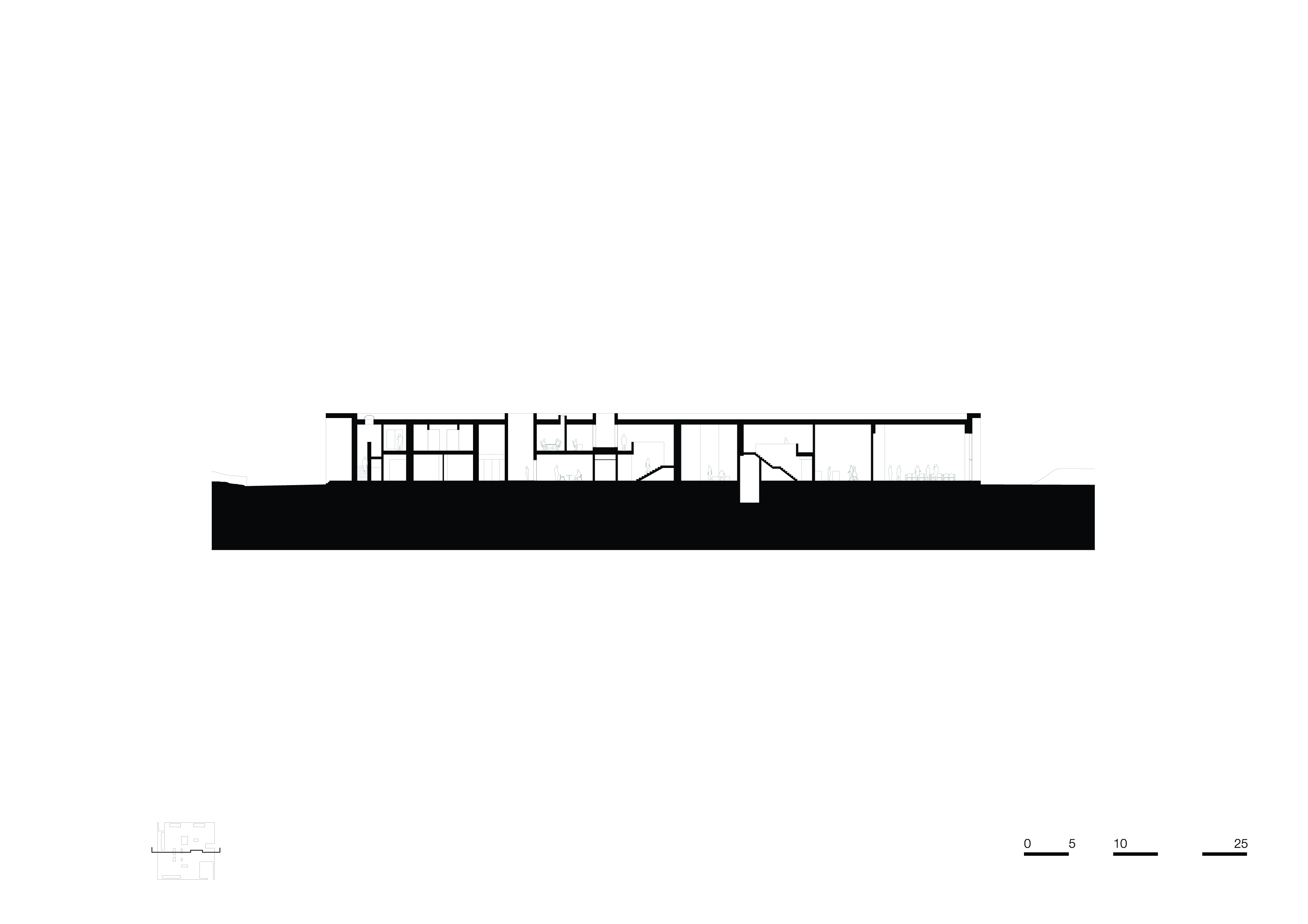 section-b-b. Crematorium Siesegem -KAAN Architecten. beeld Simone Bossi