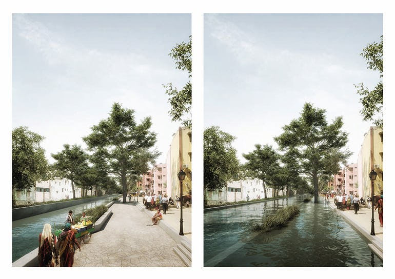 Team Rise met o.a. Benthem Crouwel Architects ontwerpt ook in tweede fase aan Water as Leverage