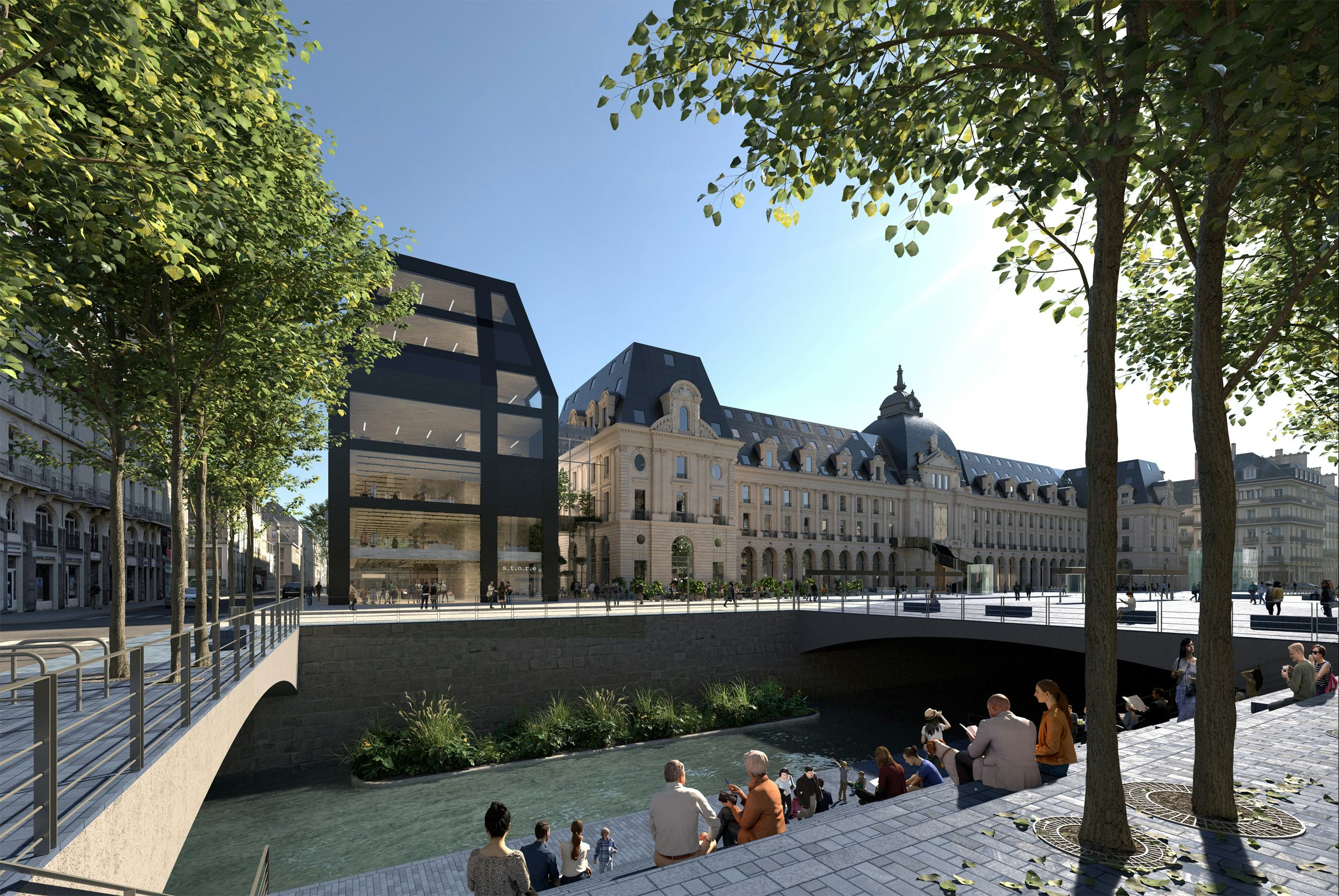 Transformatie Palais du Commerce in Rennes door MVRDV, beeld ENGRAM