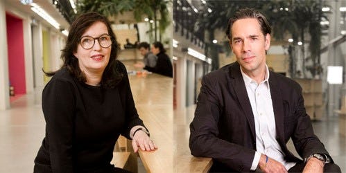 Nathalie de Vries en Jacob van Rijs. Beeld: Otto Snoek