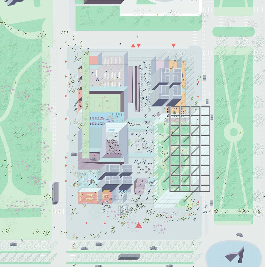 Transformatie WTC I en II torens in Brussel door 51N4E in samenwerking met Jaspers-Eyers en l’AUC
