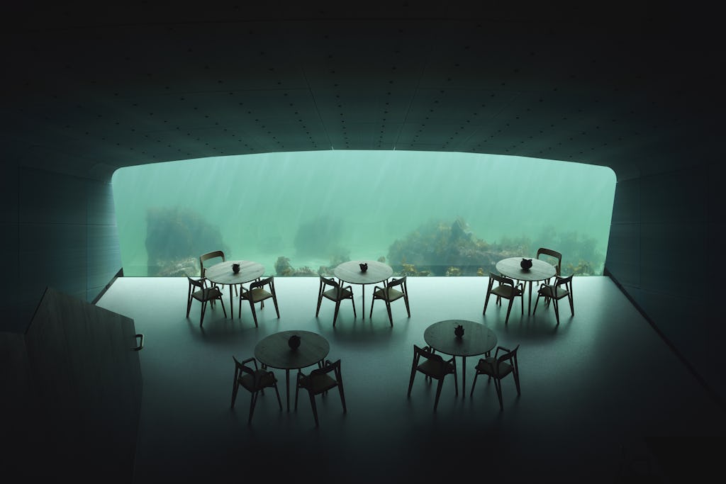 Restaurant 'Under' in Lindesnes Noorwegen door Snøhetta, beeld Ivar Kvaal