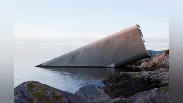 Restaurant 'Under' in Lindesnes Noorwegen door Snøhetta, beeld Inger Marie Grini/Bo Bedre Norge