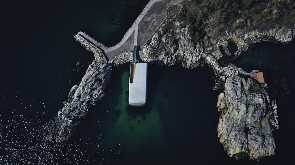 Restaurant 'Under' in Lindesnes Noorwegen door Snøhetta, beeld André Martinsen