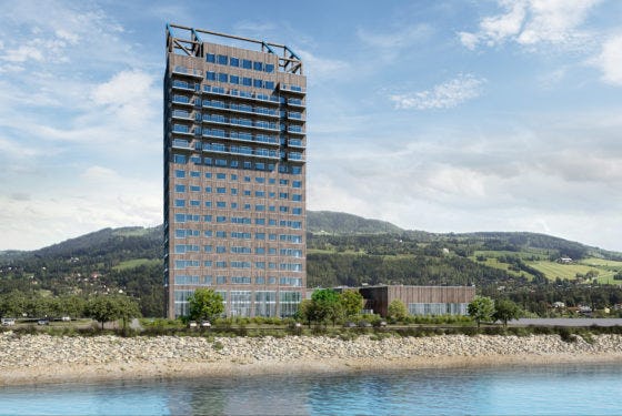 Noorse toren grijpt wereldrecord houten hoogbouw