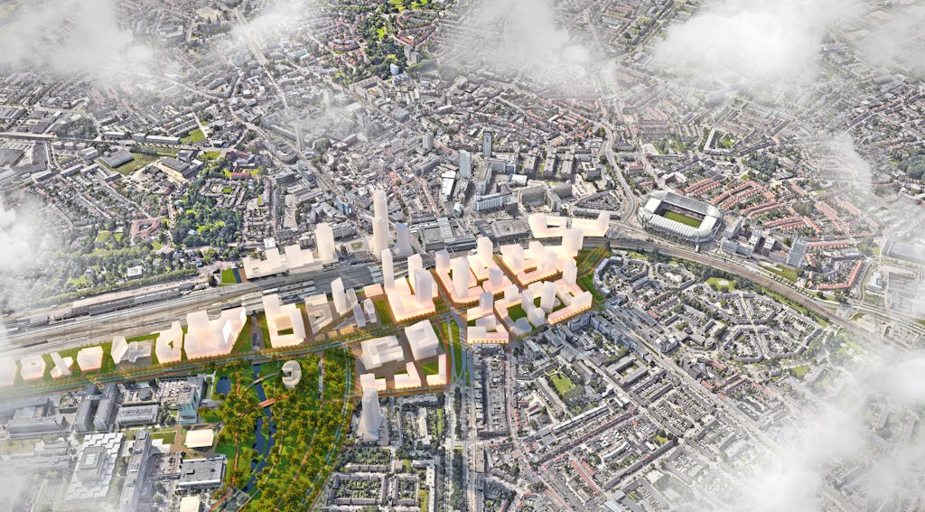 Central innovation district Fellenoord in Eindhoven door KCAP