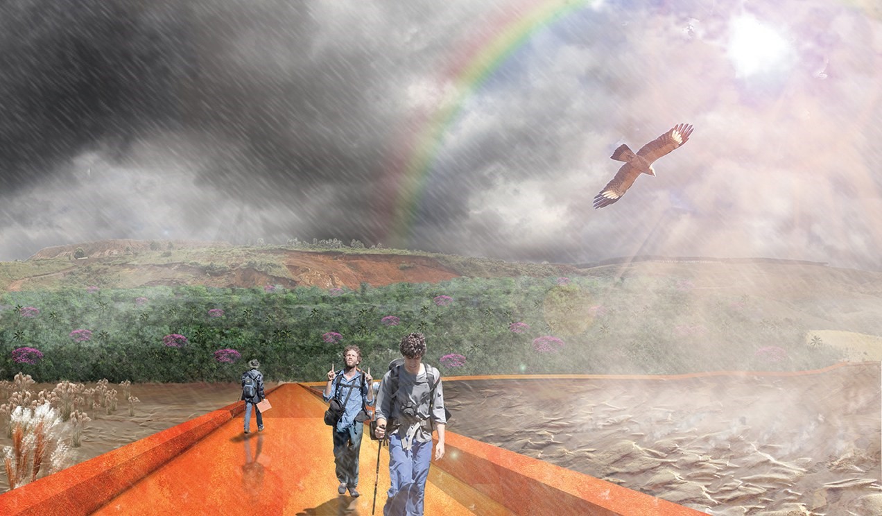 Winnaar StudentenSTAALprijs 2018 Master Architectuur: 'Experiencing the post-mining wonder' door Carlo Leonardi, Wageningen Universiteit