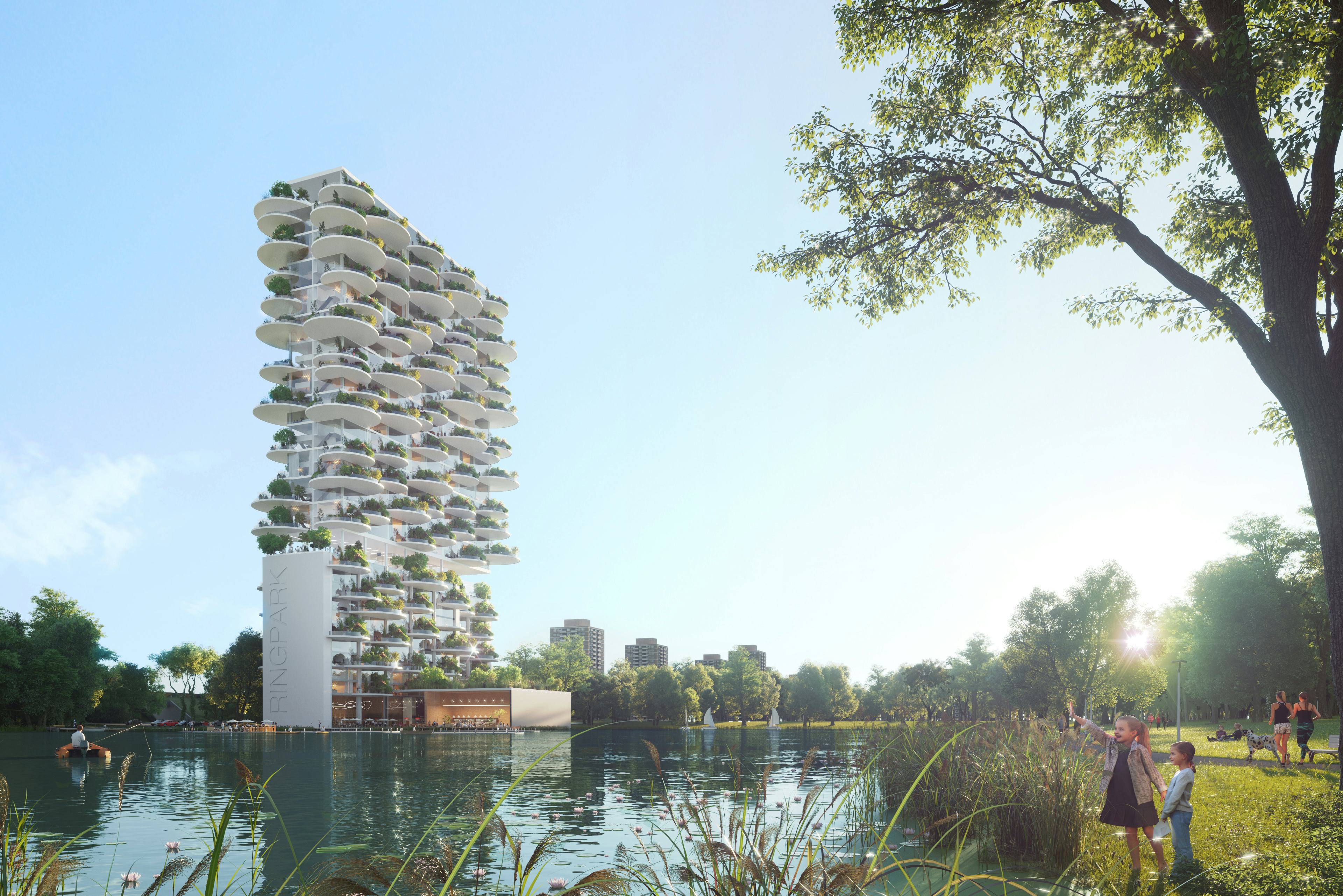 WaterLily van HofmanDujardin transformeert Ringpark gebouw tot Amsterdams icoon