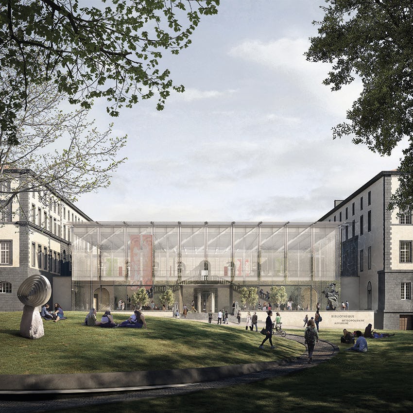Stanton Williams ontwerpt nieuwe bibliotheek in Clermont-Ferrand in Frankrijk