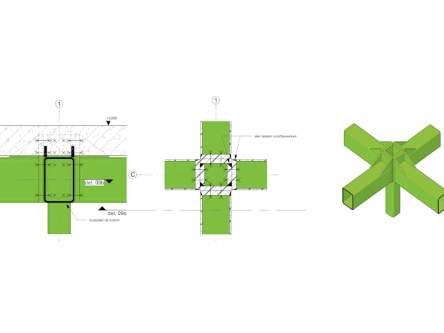 Detaillering kolom en ligger