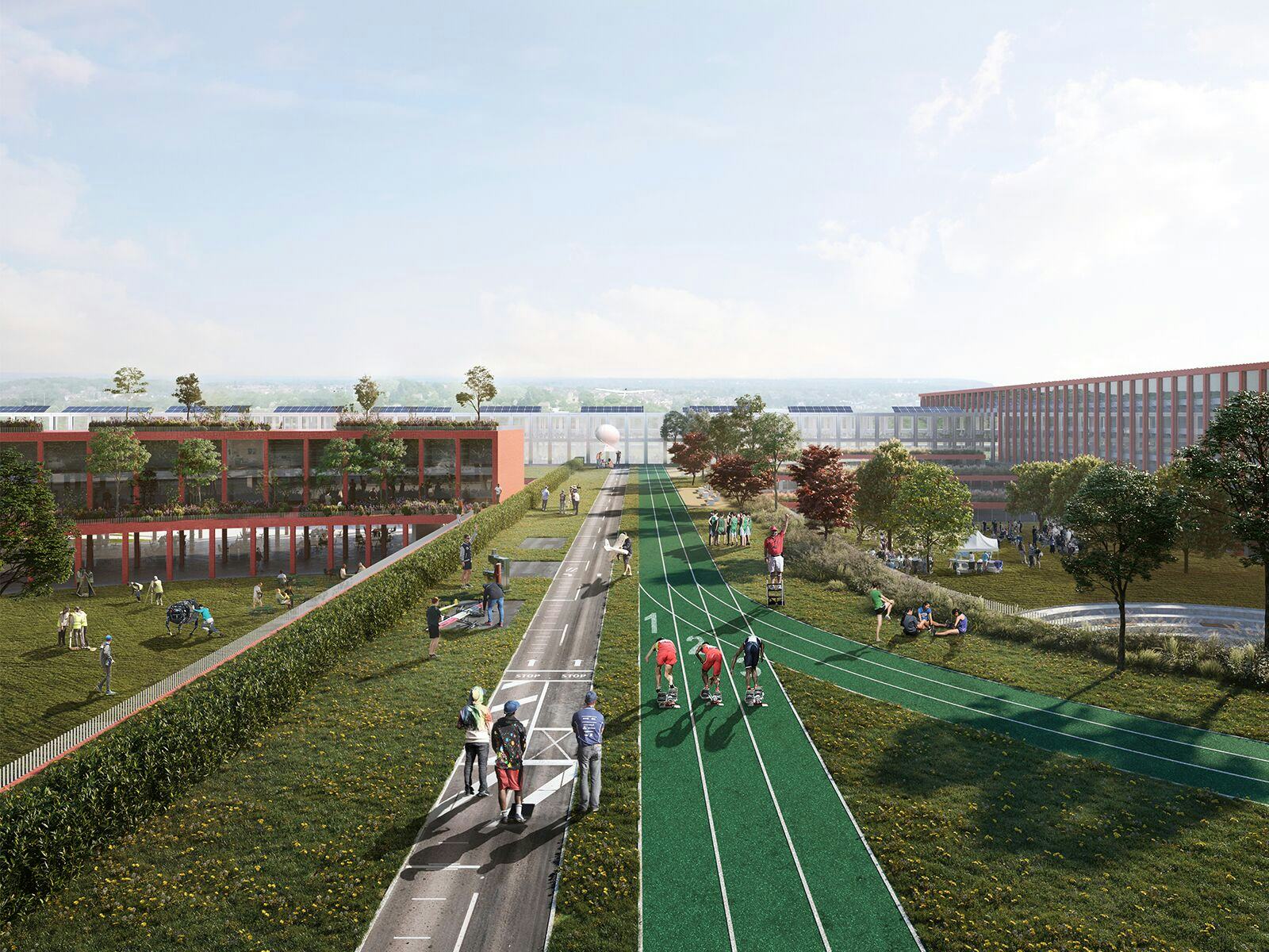 OMA Ontwerp MK:U competition. Beeld Malcolm Reading Consultants/OMA