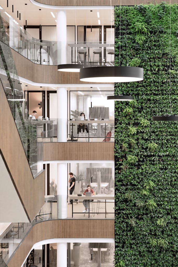 Hoofdkantoor Danone in Hoofddorp door Powerhouse Company. Beeld Sebastian van Damme
