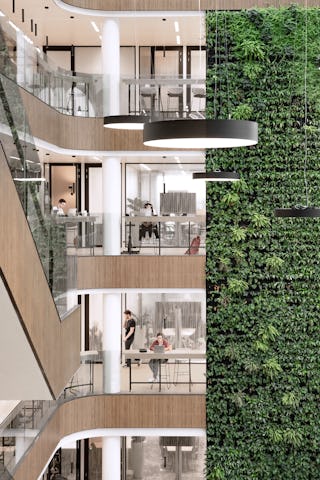 Hoofdkantoor Danone in Hoofddorp door Powerhouse Company. Beeld Sebastian van Damme