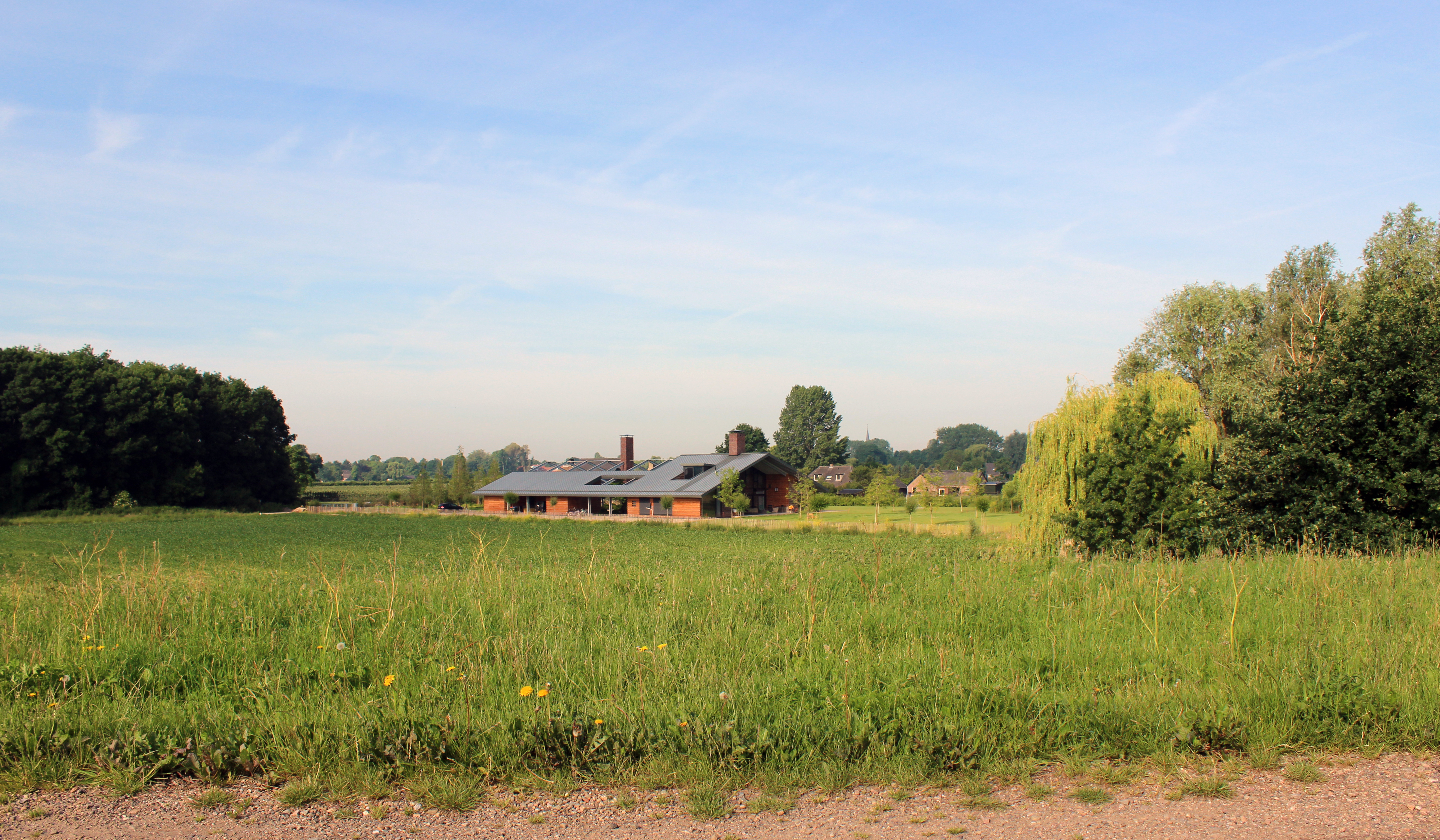 woonhuis in het landschap