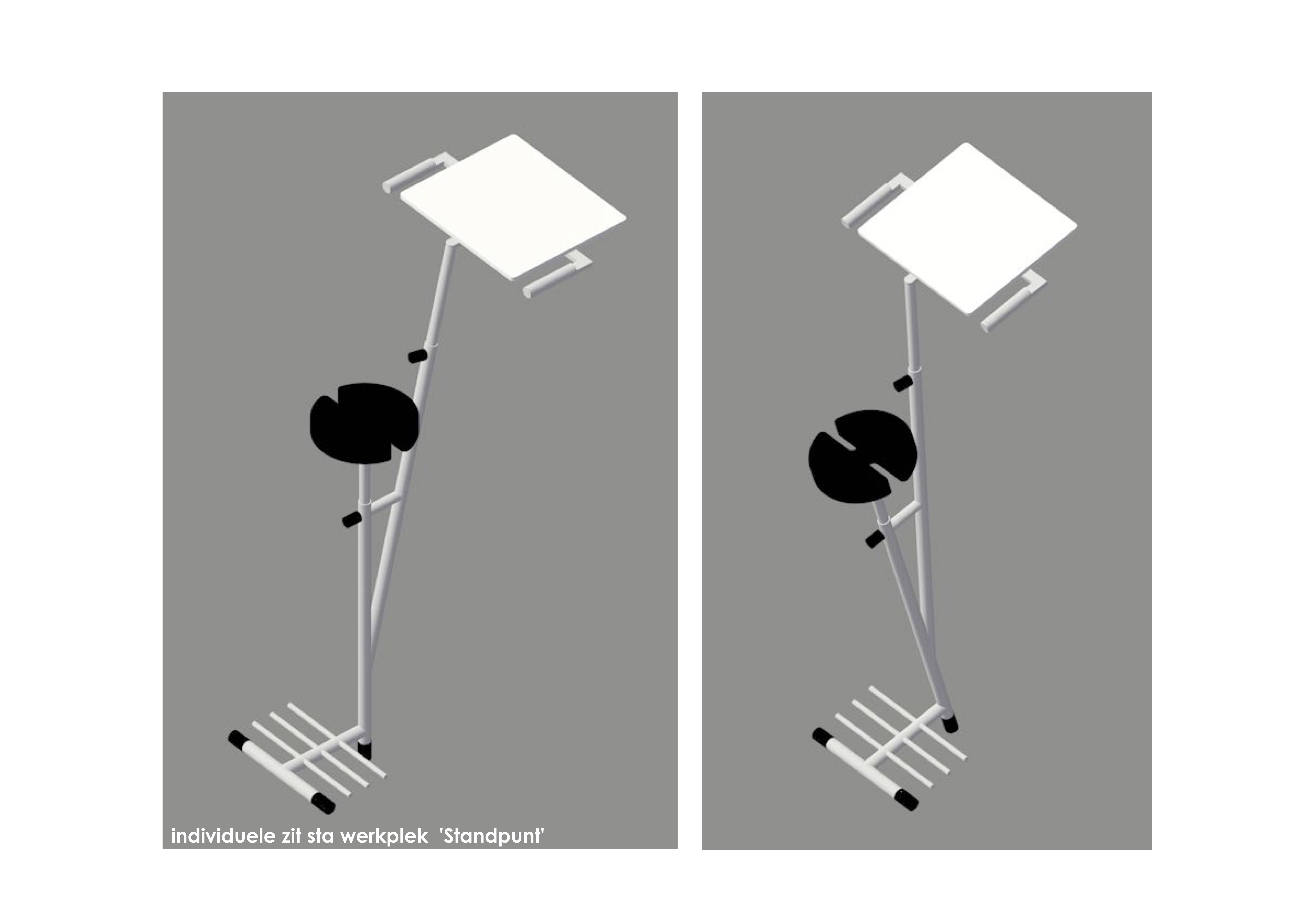 compacte zit / sta werkplek 'Standpunt'