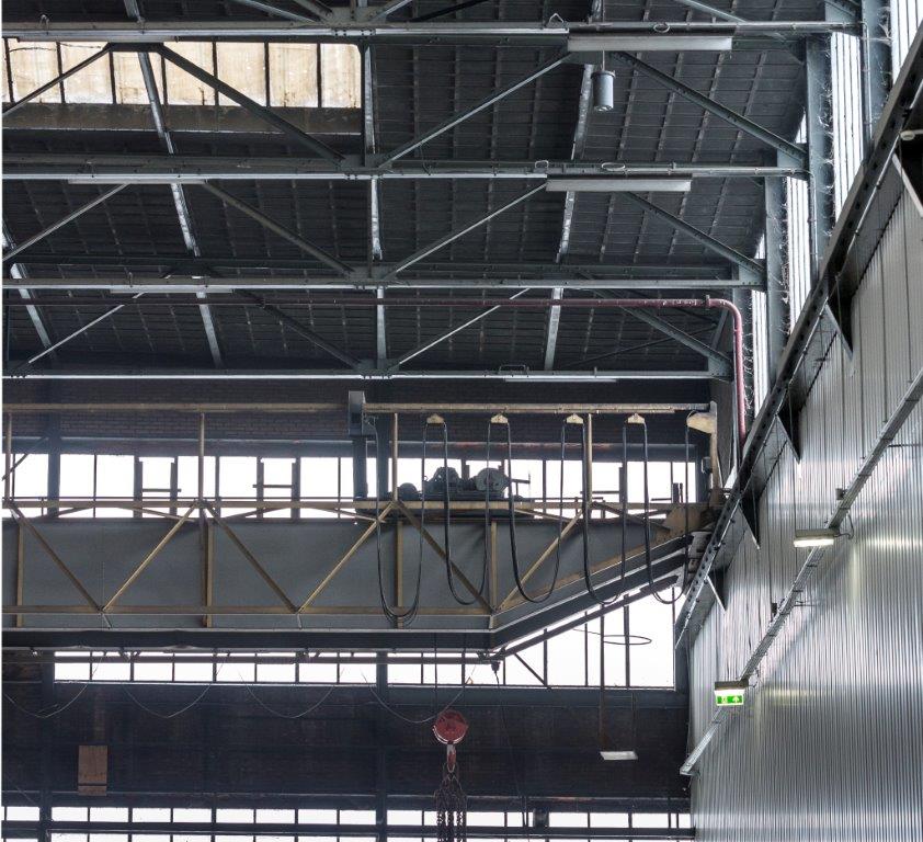 Stalen spanten. Beeld Lucas van der Wee