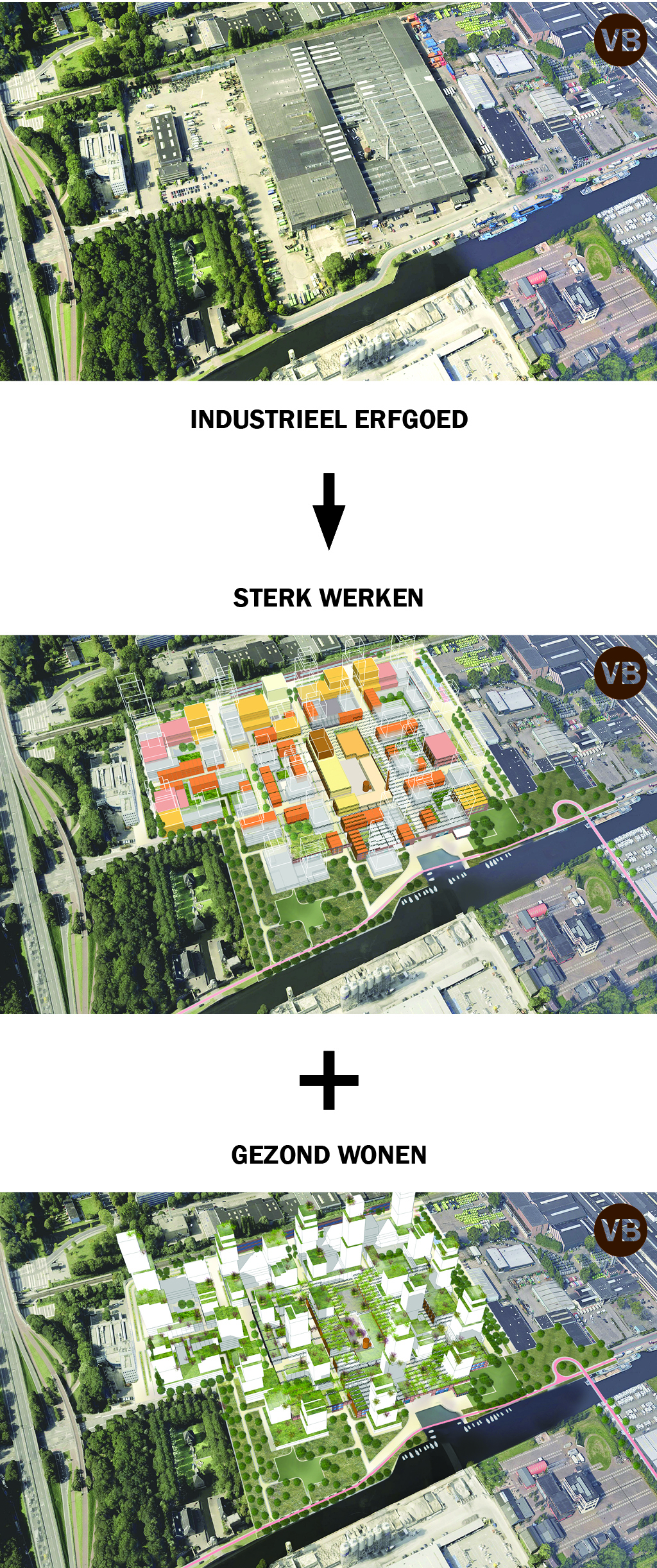 Stedenbouwkundige voorbeelduitwerking van opbouw en menging