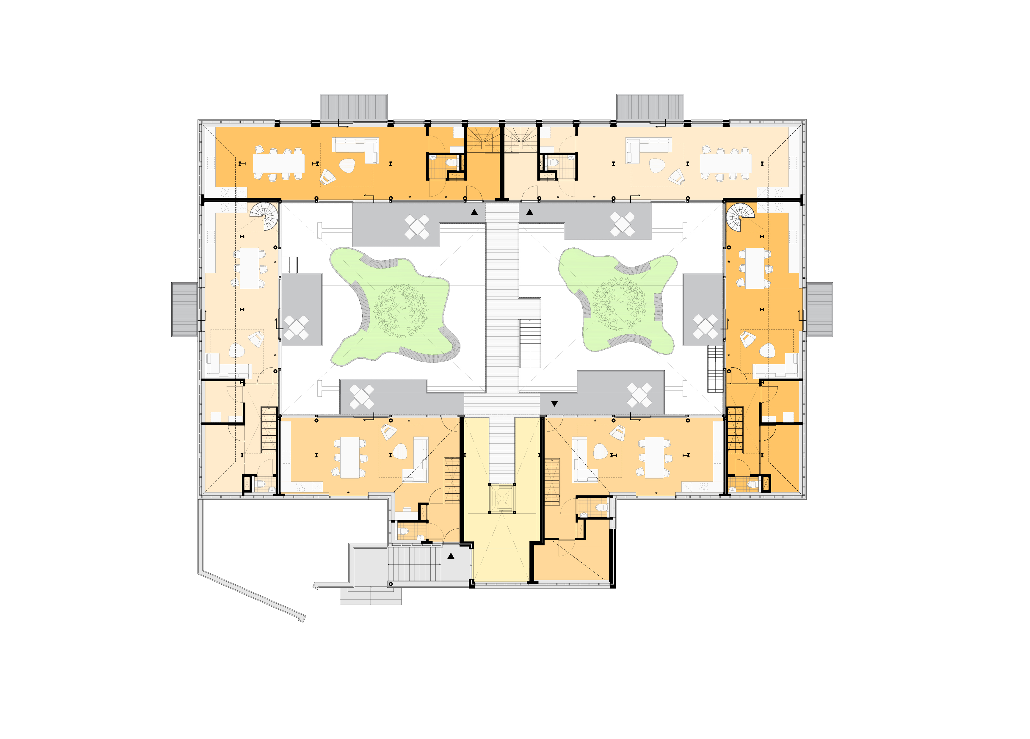 Plattegrond eerste verdieping Spaardersbad